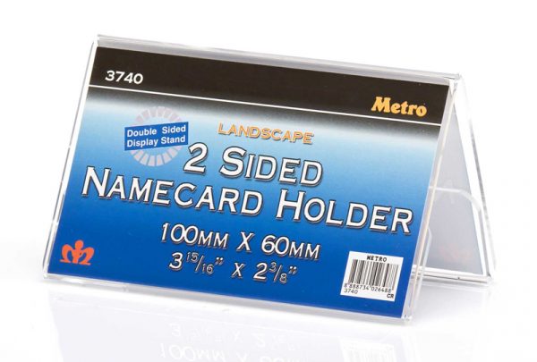 METRO 3740 A-SHAPE 2 SIDED NAMECARD HOLDER 100MM X 60MM 3 15/16" X 2 3/8"