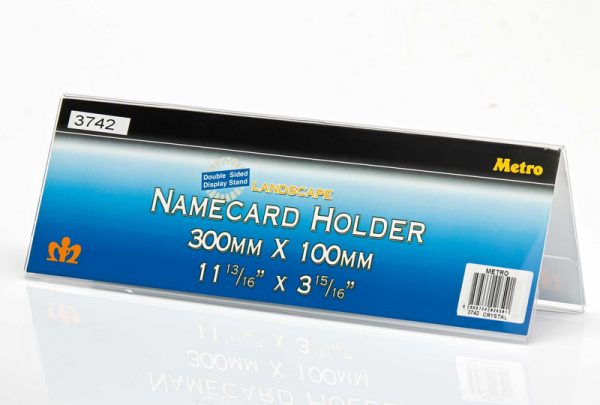 METRO 3742 A-SHAPE 2 SIDED NAMECARD HOLDER 300MM X 100MM 11 13/16" X 3 15/16"