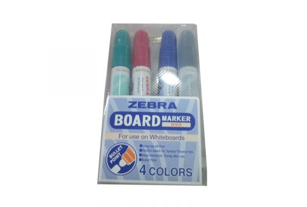 Zebra White Board Marker X4