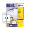 Avery Address Labels L7163-250 99.1 x 38.1 mm, Laser, white