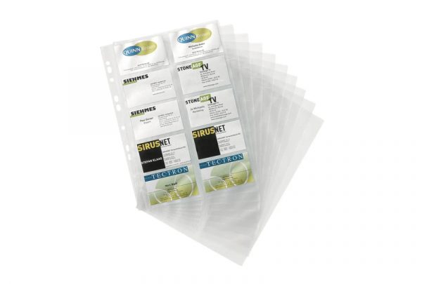 Durable 2389 Business Card Holder Refill Set - 200 Cards, A4 (Pack of 10)