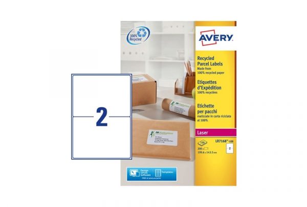 Avery Parcel Labels L7168-250 199.6 x 143.5 mm, Laser, white