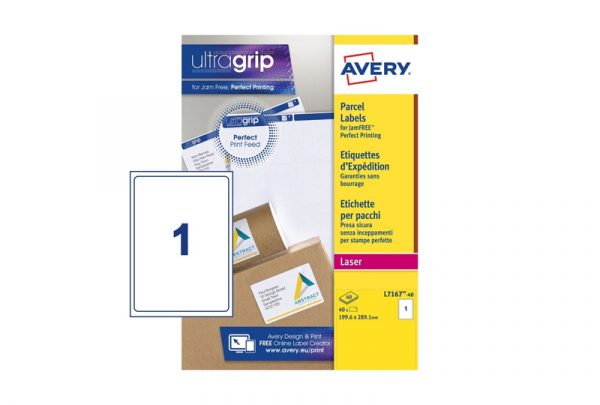 Avery Parcel Labels L7167-40 199.6 x 289.1 mm, Laser, white