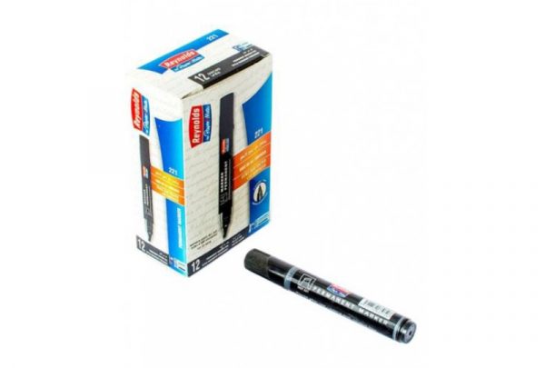 Reynolds 221 Permanent Marker, Black (Pack of 12)