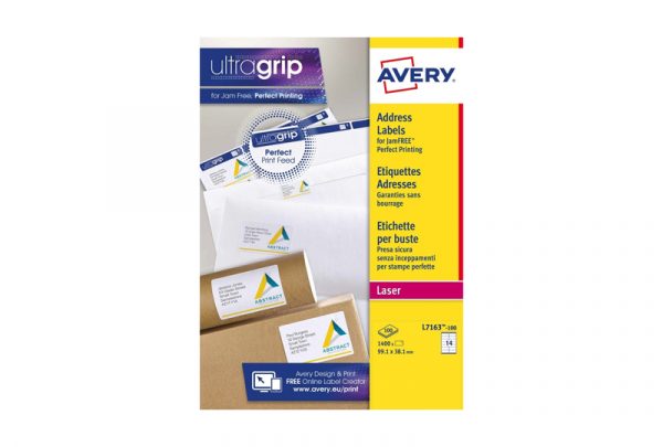 Avery Address Labels L7163-100 99.1 x 38.1 mm, Laser, white - Image 2