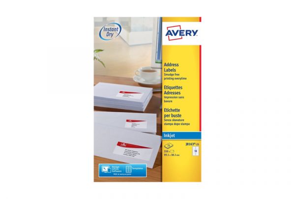 Avery Address Labels J8163-25 99.1 x 38.1 mm, Inkjet, white - Image 2