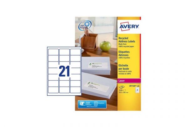 Avery Address Labels L7160-100 Quickpeel 63.5 x 38.1 mm, Laser