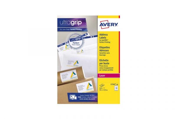 Avery Address Labels L7162-40 99.1 x 33.9 mm, Laser, white - Image 2