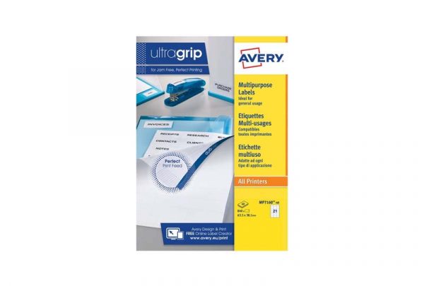 Avery Multipurpose Labels MP7160-40 63.5 x 38.1 mm, permanent - Image 2