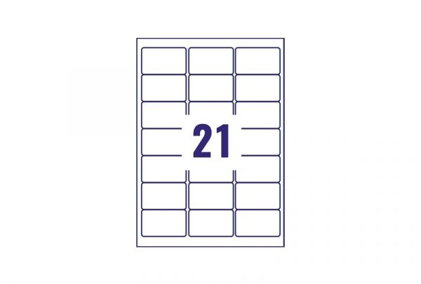 Avery Address Labels L7560-25 63.5 x 38.1 mm, Laser, clear - Image 3