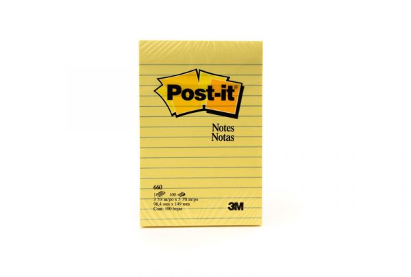3M-663YL Post-It Lined