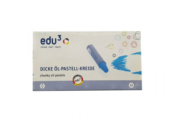 EDU3 3111012 Chunky Oil Pastels Card Box