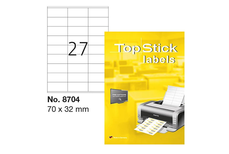 Top Stick 8704 Labels 70 x 32mm
