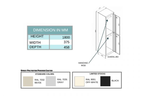 RXL202ST - Two Door Locker - Image 2