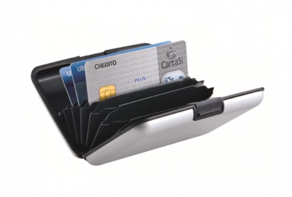 Aluminium business name card organizer