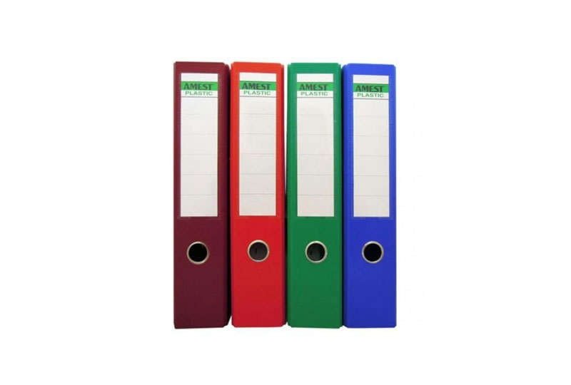 Amest PVC Colored Box File Broad FS 8cm (3inch) - Green (pc)