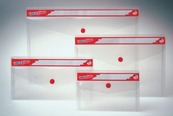 Envelopes with button closure Imagine Red